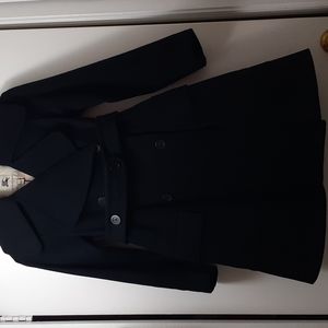 Burberry Wool Coat,Black, Size 4